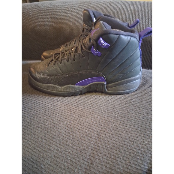 Nike Shoes Women's 7.5 Youth 6Y Air Jordan 12 XII Retro Black "Dark Concord" - Picture 1 of 8